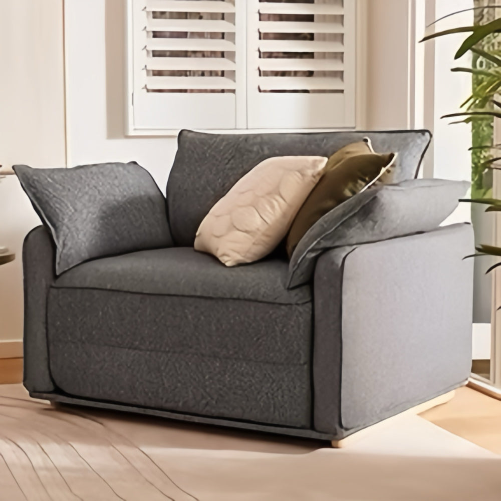 Convertible linen sofa bed vacuum-packed—dual-use couch folds into bed, breathable linen upholstery, ideal for small apartments and guest rooms.