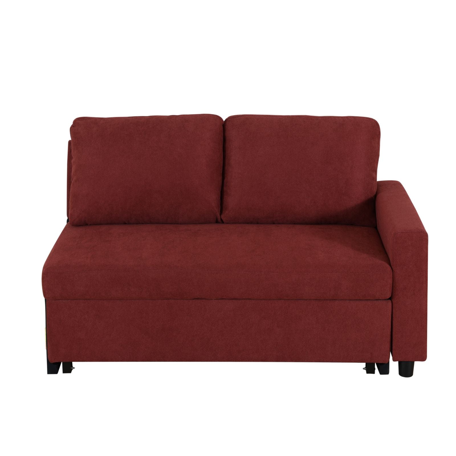 Fluffy Fabric 2-Piece Couch Living Room Sofa Bed