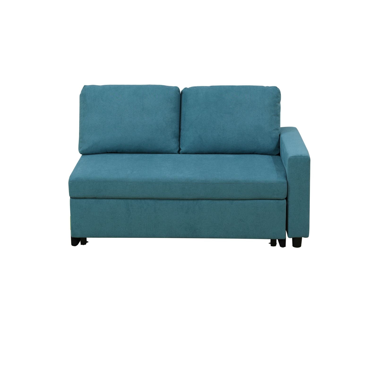 Fluffy Fabric 2-Piece Couch Living Room Sofa Bed