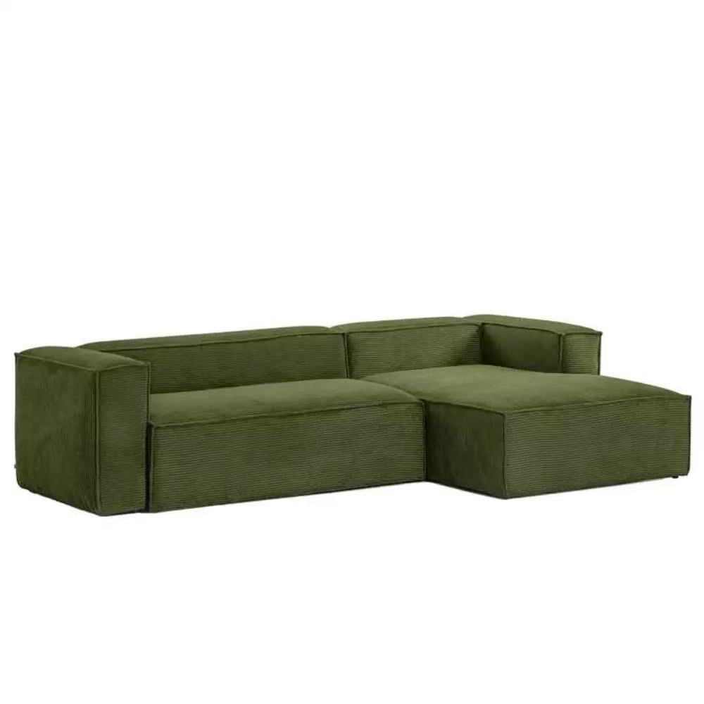 Corduroy modular sectional sofa in customizable U‑shape—soft durable corduroy upholstery, perfect seating solution for living rooms and studios.