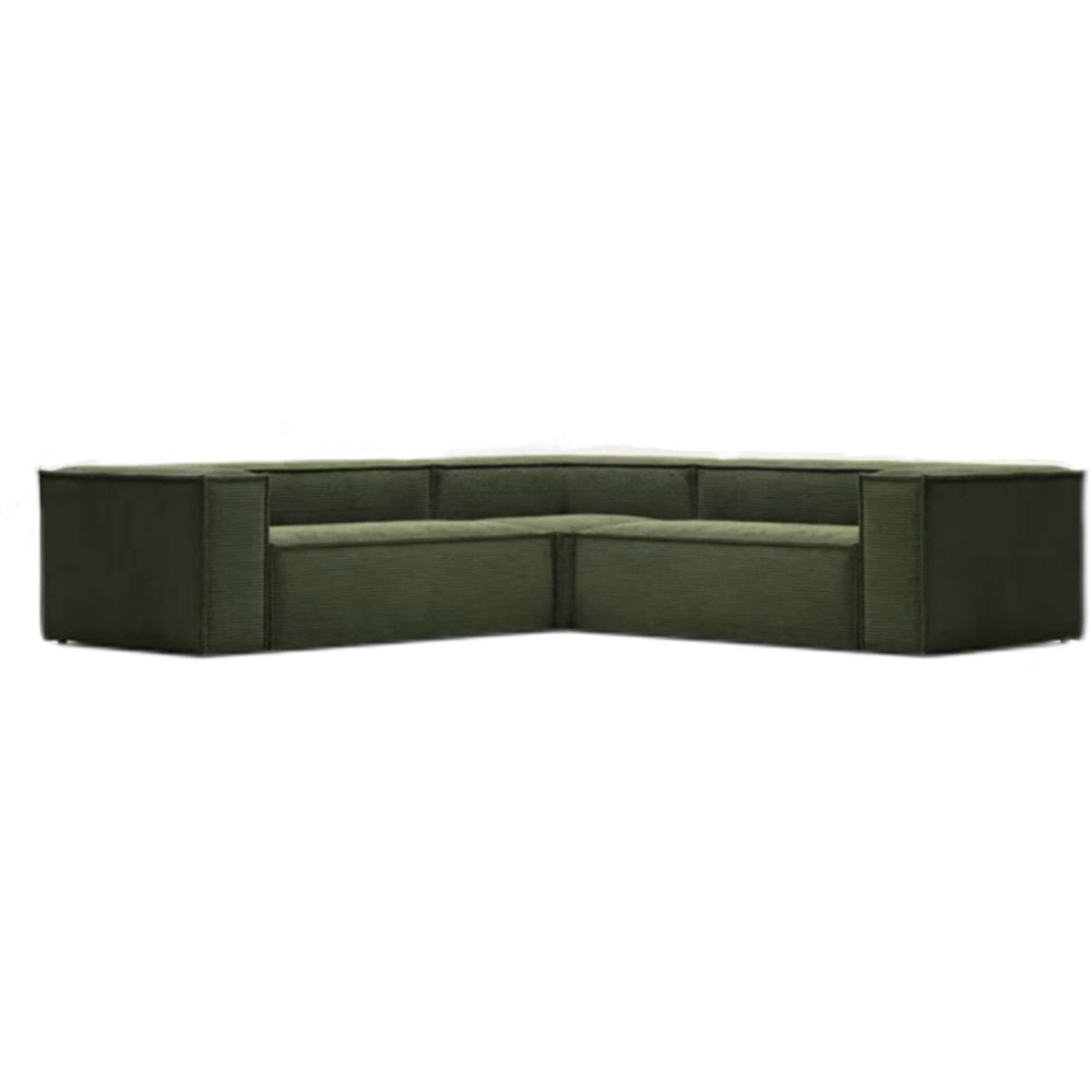 Corduroy modular sectional sofa in customizable U‑shape—soft durable corduroy upholstery, perfect seating solution for living rooms and studios.
