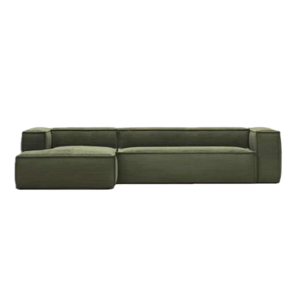 Corduroy modular sectional sofa in customizable U‑shape—soft durable corduroy upholstery, perfect seating solution for living rooms and studios.