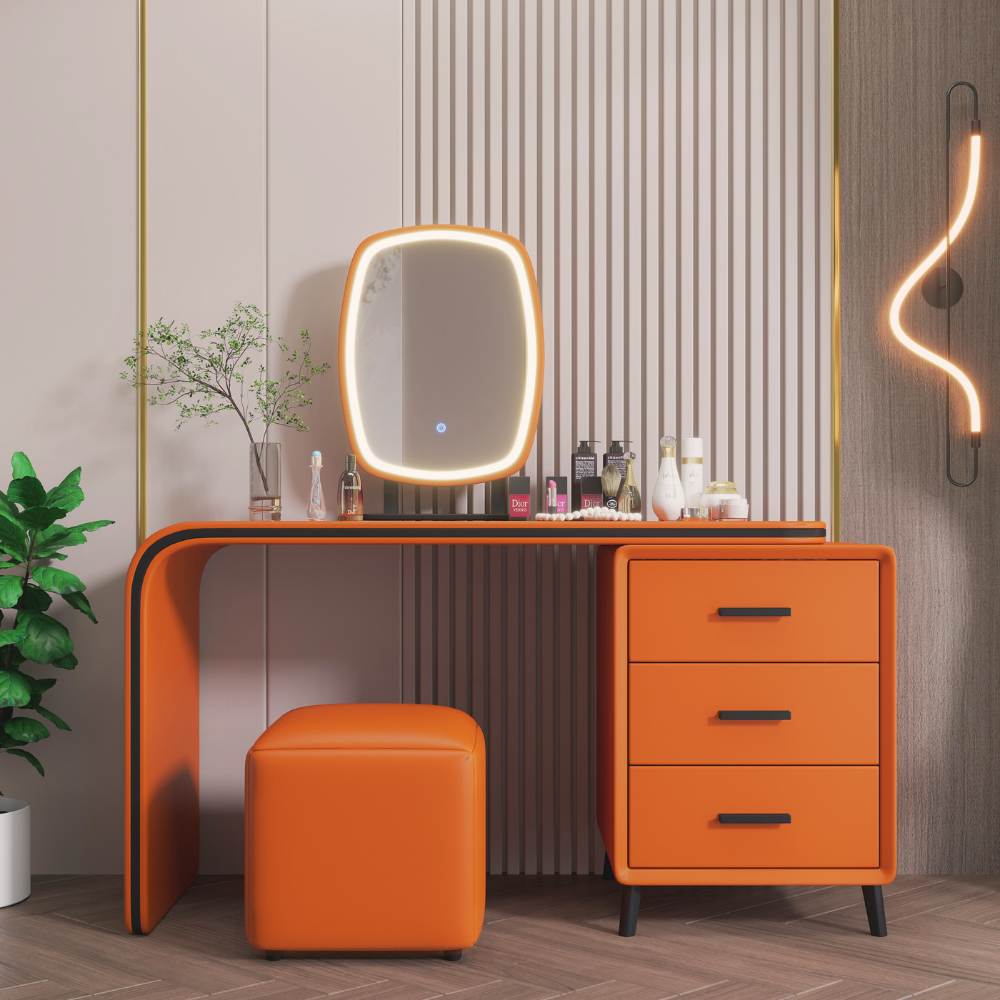 Handleless Oval Mirror Vanity-7