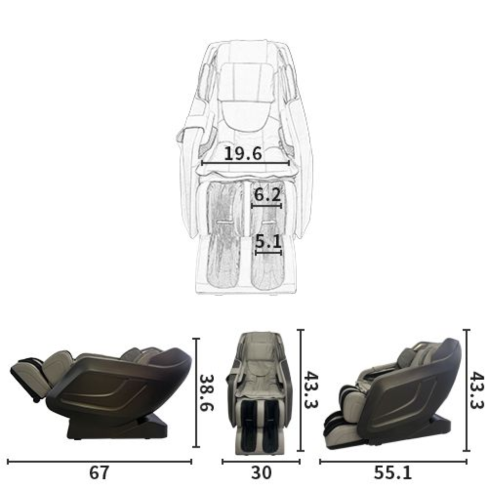 Multifunctional Intelligent Full Body Massage Chair With 4D Mechanism, S&L Track, Body Sensing