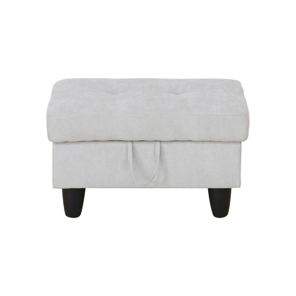 Grey White Corduroy 3-Piece Living Room Sofa Set-B-6