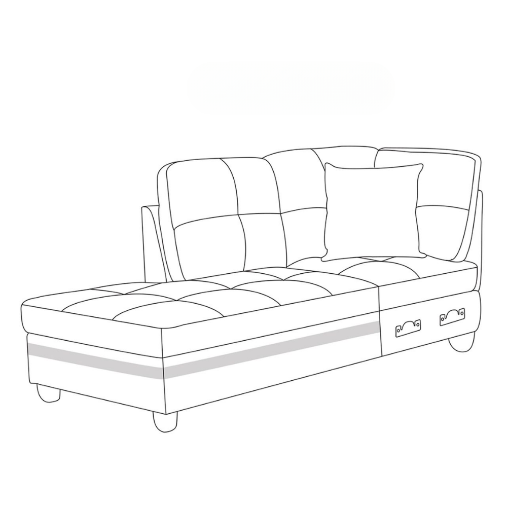 Corduroy 3-Piece Living Room Sofa Set-A