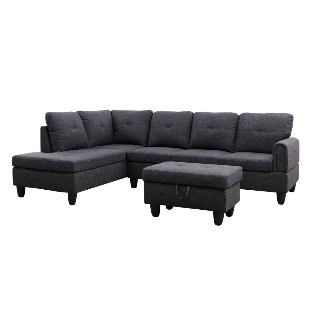 Corduroy 3-Piece Living Room Sofa Set-A
