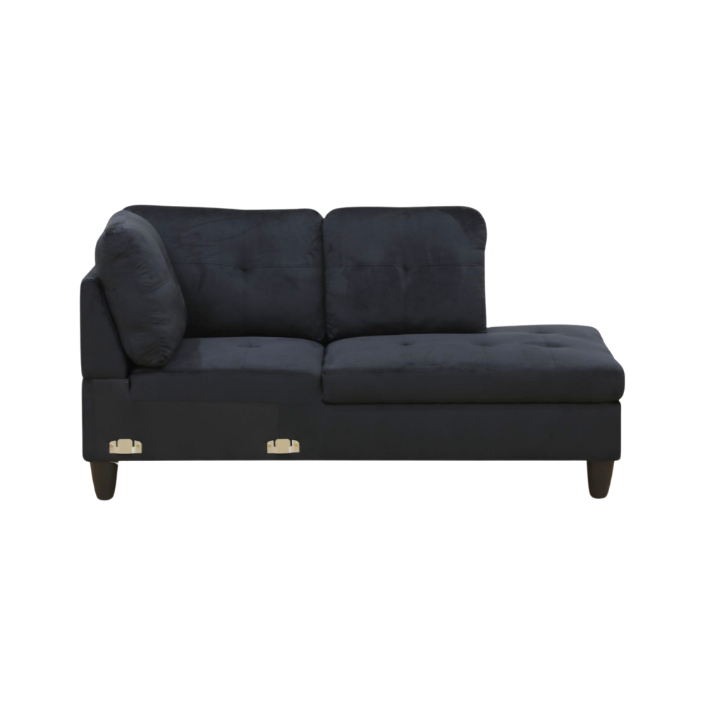 Grey White Corduroy 3-Piece Living Room Sofa Set-B-24