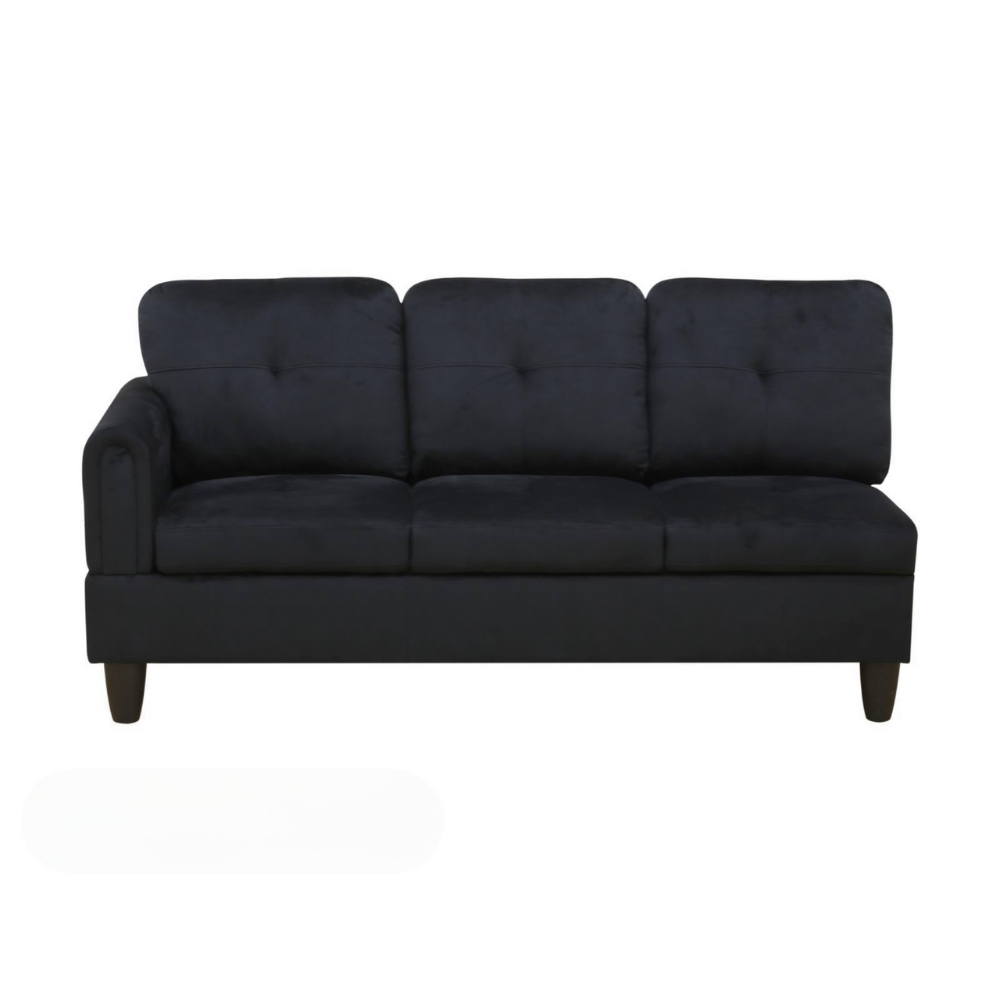 Grey White Corduroy 3-Piece Living Room Sofa Set-B-23