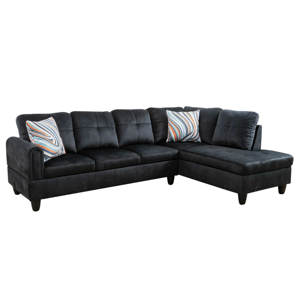 Grey White Corduroy 3-Piece Living Room Sofa Set-B-22