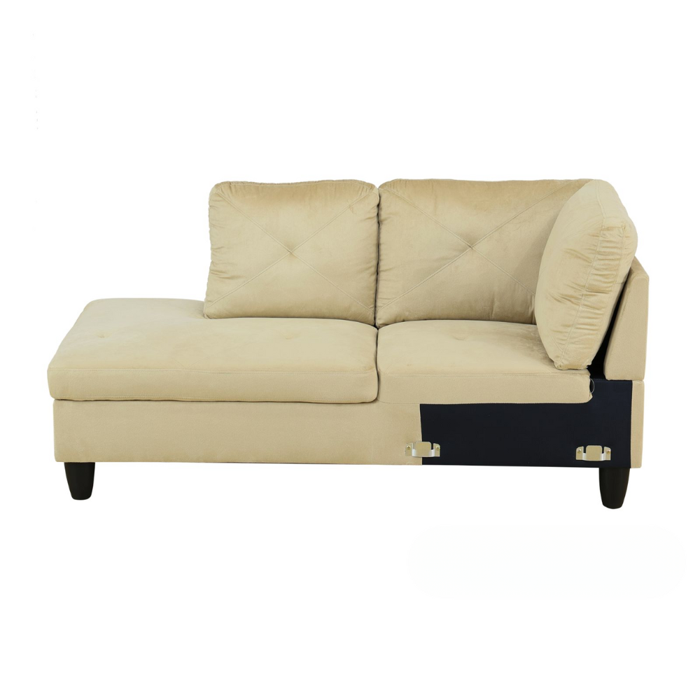 66.5" Flannel 3-Piece Living Room Sofa Set-A