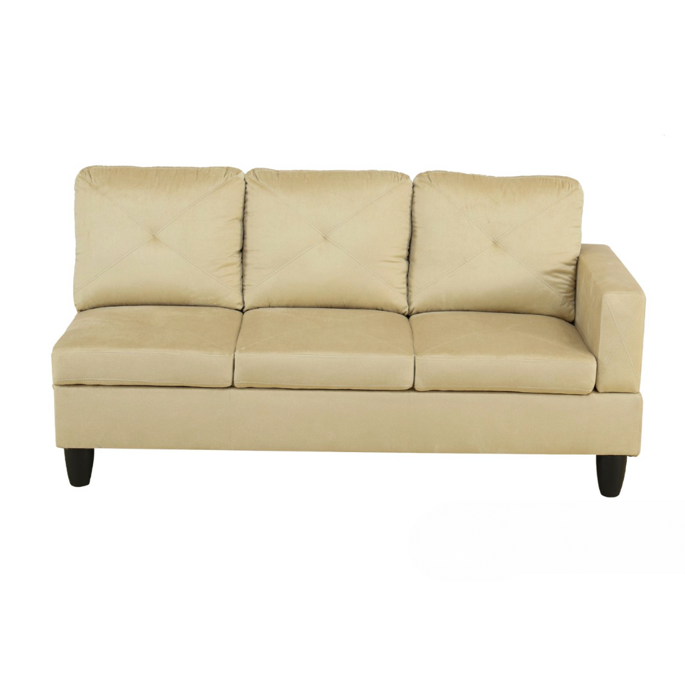 66.5" Flannel 3-Piece Living Room Sofa Set-A