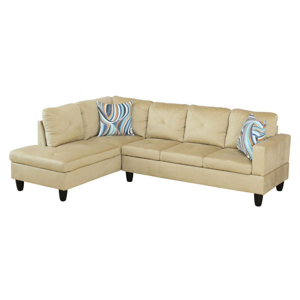 66.5" Flannel 3-Piece Living Room Sofa Set-A