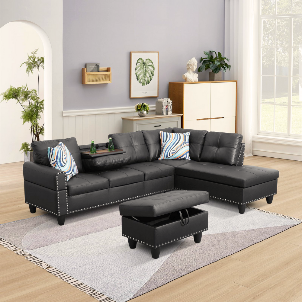 3-Piece Living Room Sofa Set-A