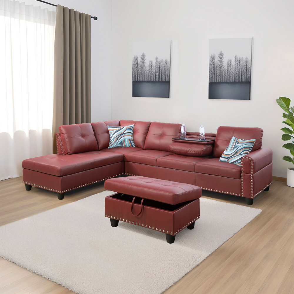 3-Piece Living Room Sofa Set-A