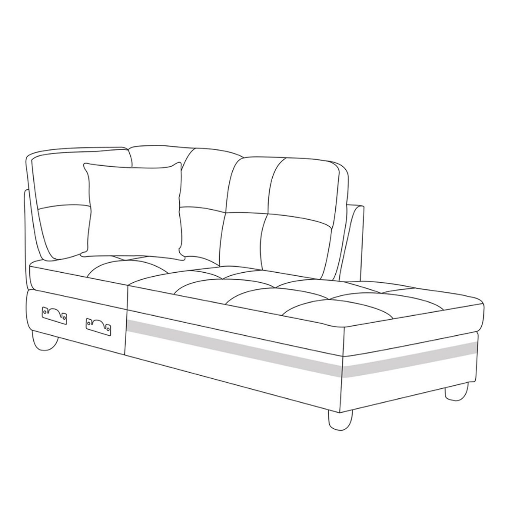 Semi PU Synthetic Leather 3-Piece Sofa Set-B-20