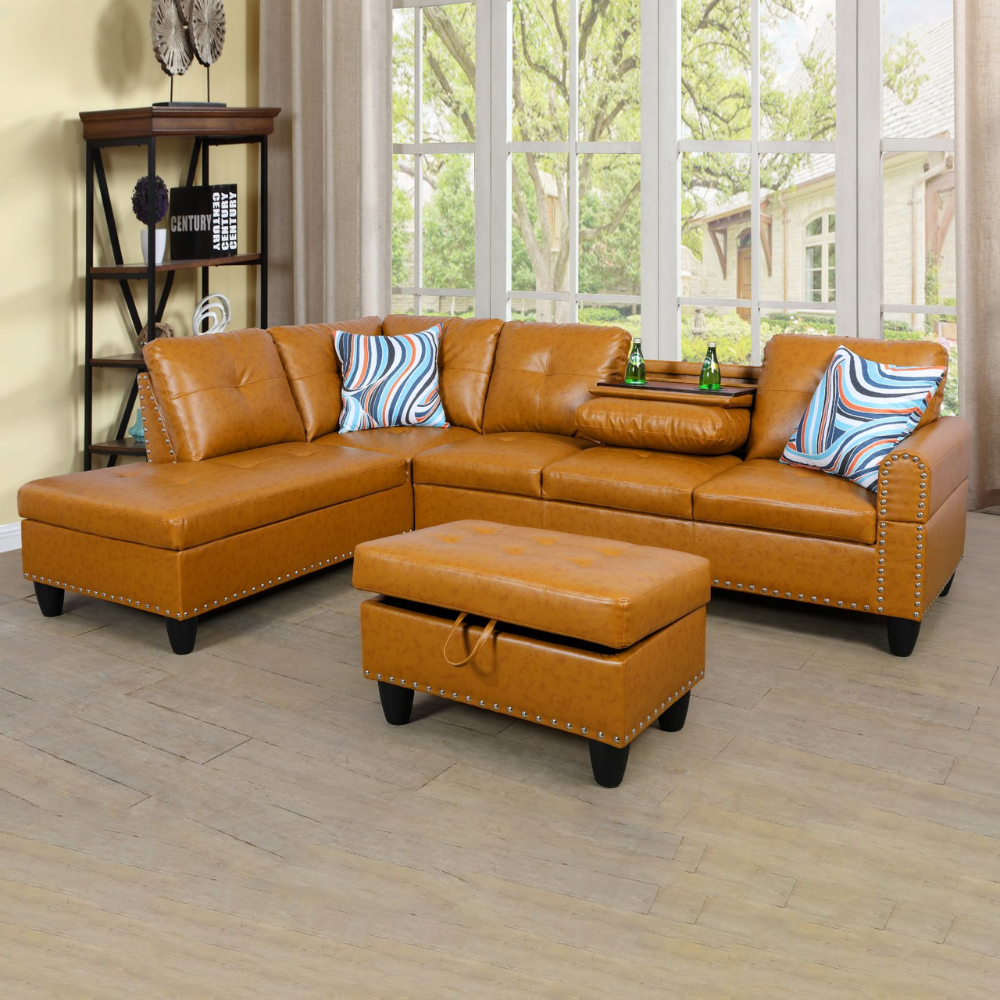 3-Piece Living Room Sofa Set-A