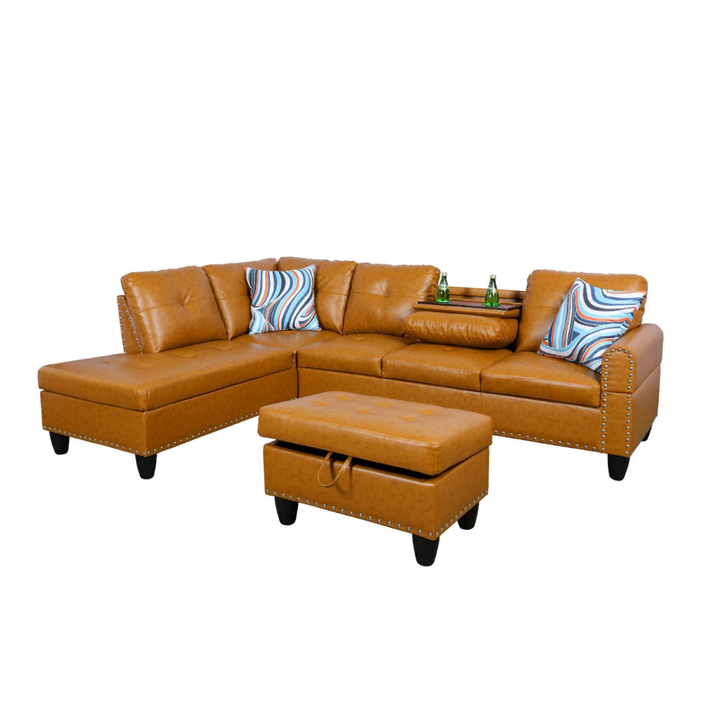 3-Piece Living Room Sofa Set-A