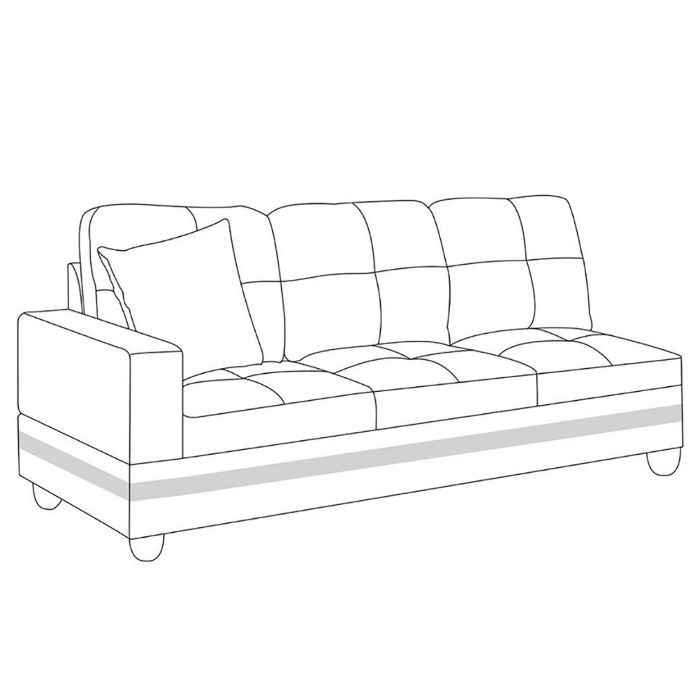 Semi PU Synthetic Leather 3-Piece Sofa Set-B-21