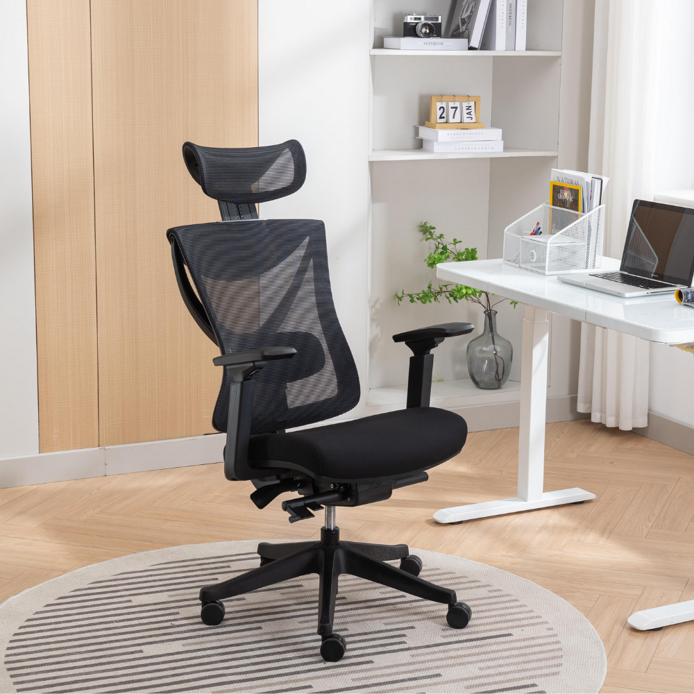 Big and Tall Ergonomic Office Chair with Adjustable Lumbar & Sliding Seat-1