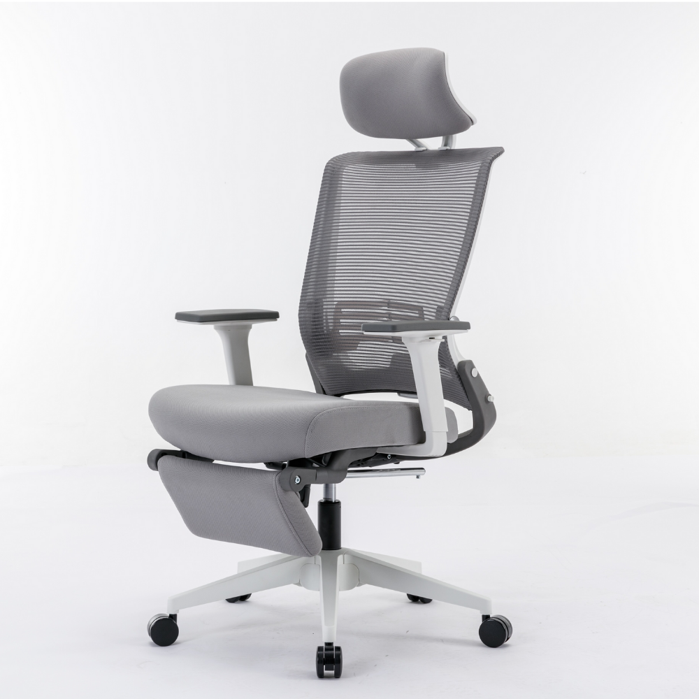Ergonomic High-Back Office Chair with Footrest-1