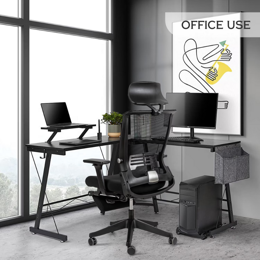 Ergonomic High-Back Office Chair with Footrest-6