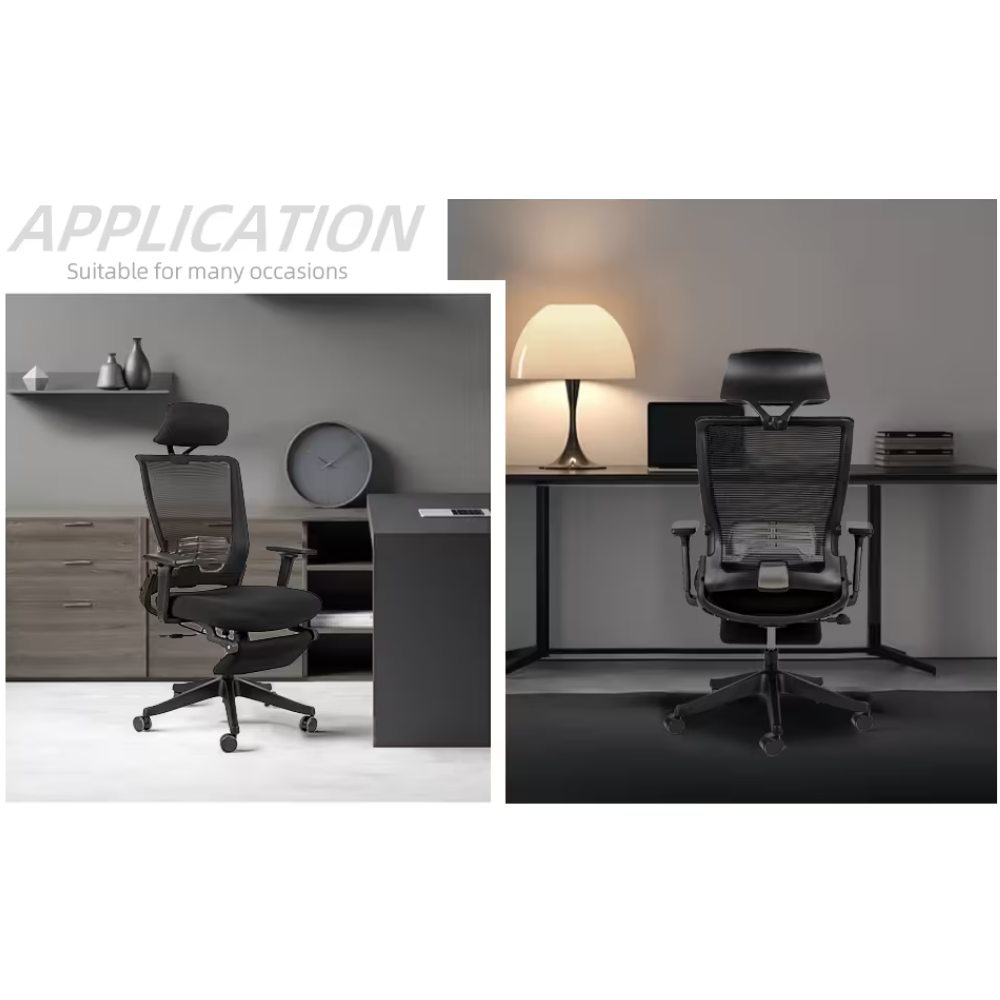 Ergonomic High-Back Office Chair with Footrest-11