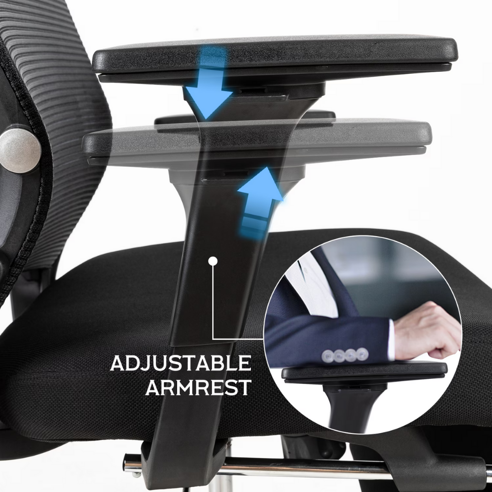 Ergonomic High-Back Office Chair with Footrest-8