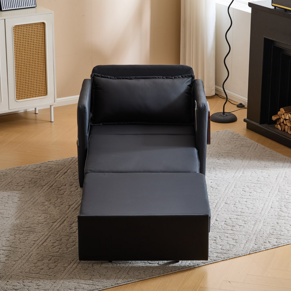 Convertible Sleeper Chair with Foldable Tray and USB Charging Port-6