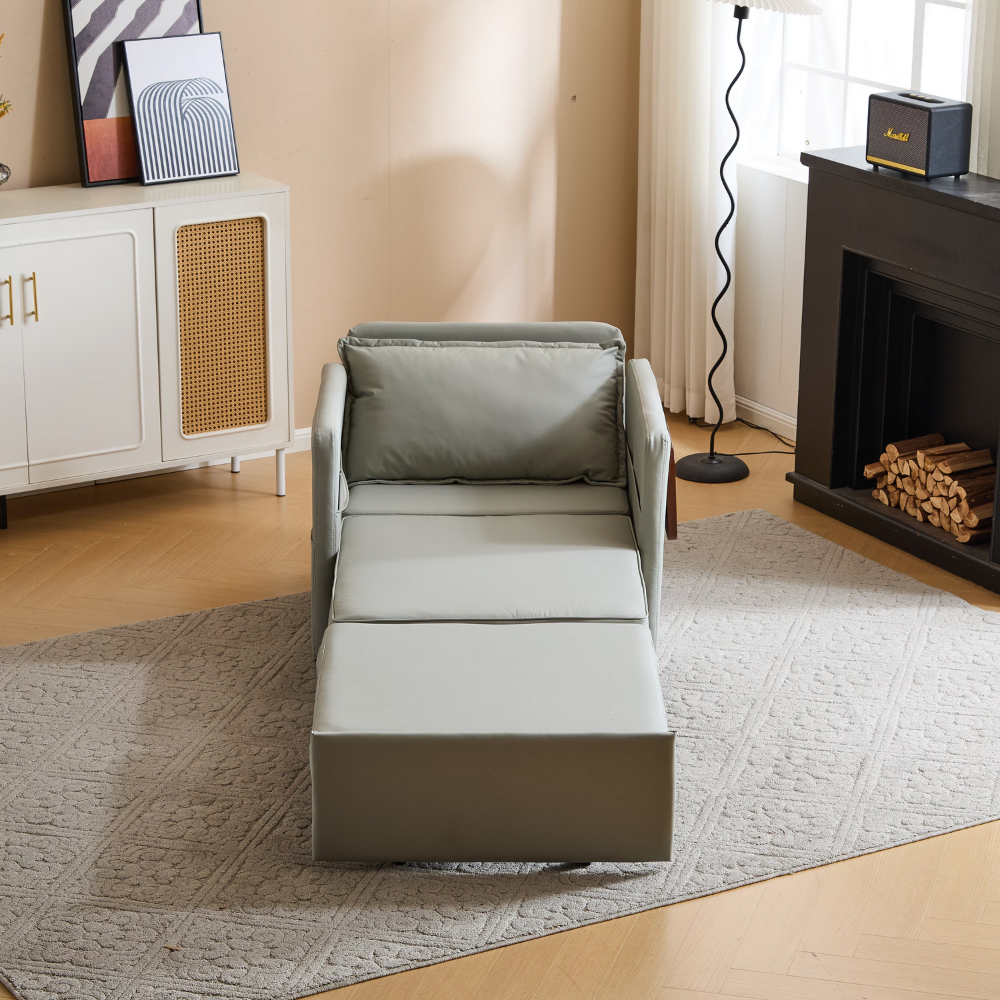 Convertible Sleeper Chair with Foldable Tray and USB Charging Port-13