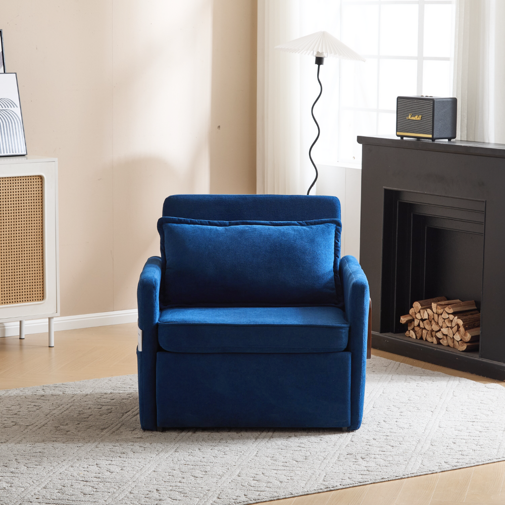 Convertible Sleeper Chair with Foldable Tray and USB Charging Port-15