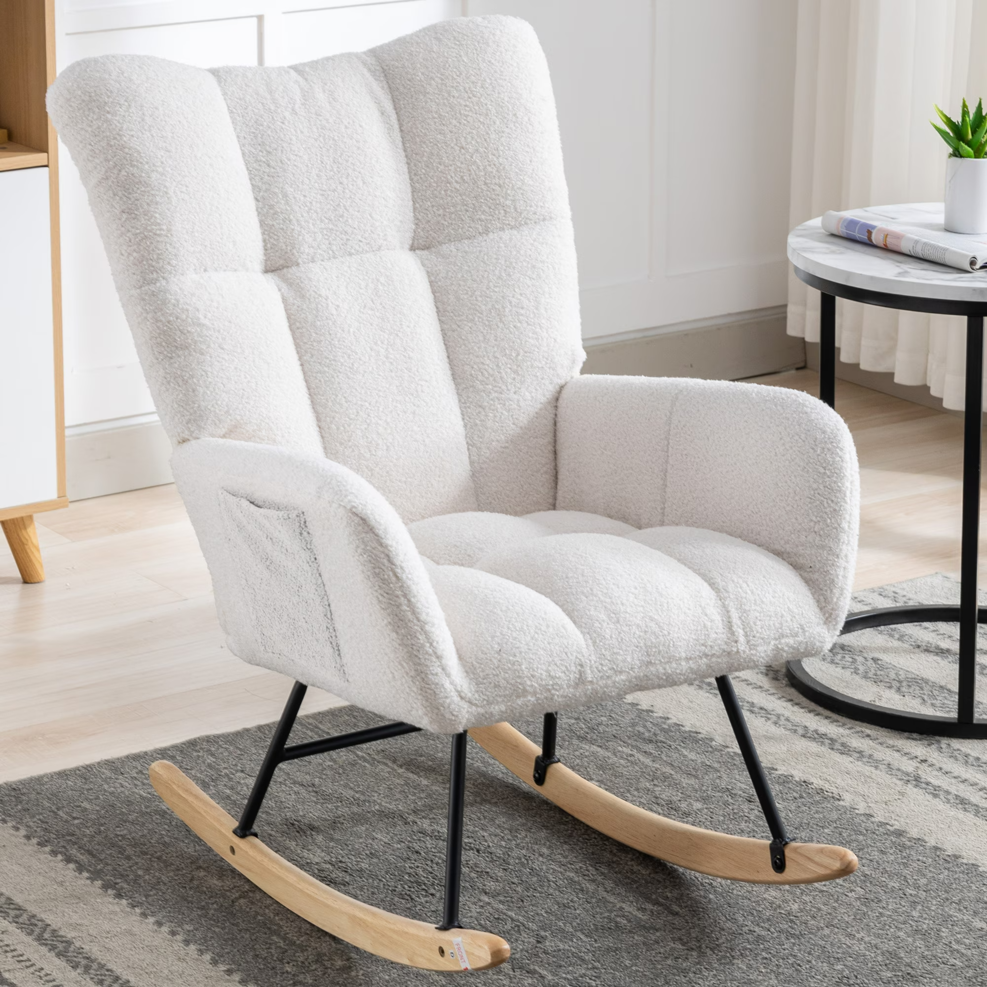 Nursery Rocking Chair with Pocket