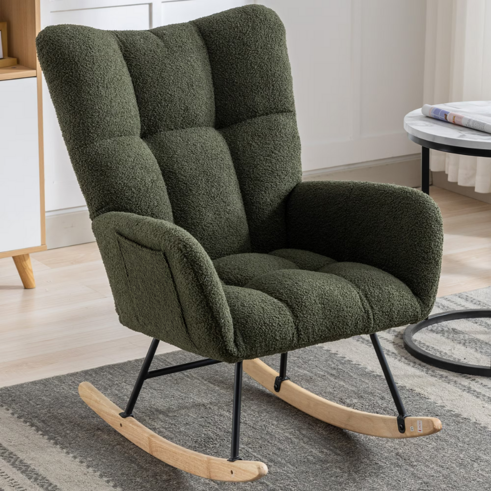 Nursery Rocking Chair with Pocket-10