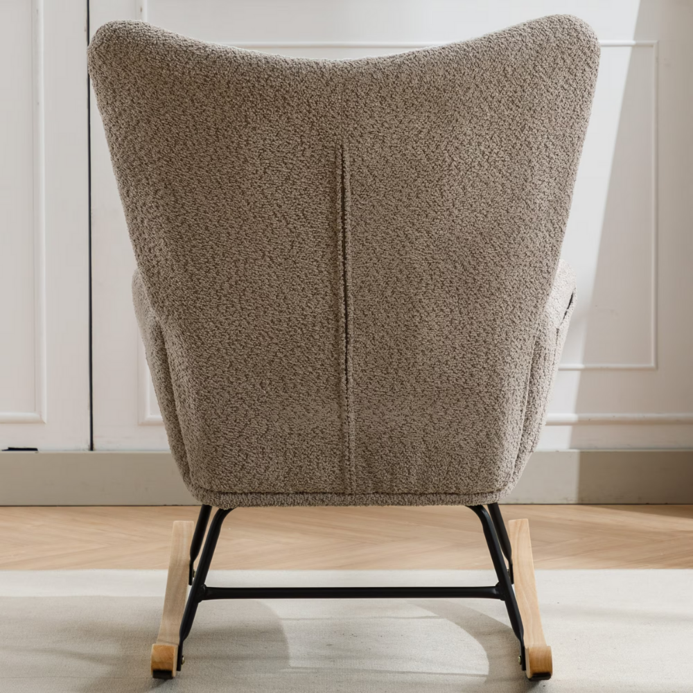 Modern Patchwork Teddy Rocking Chair-4