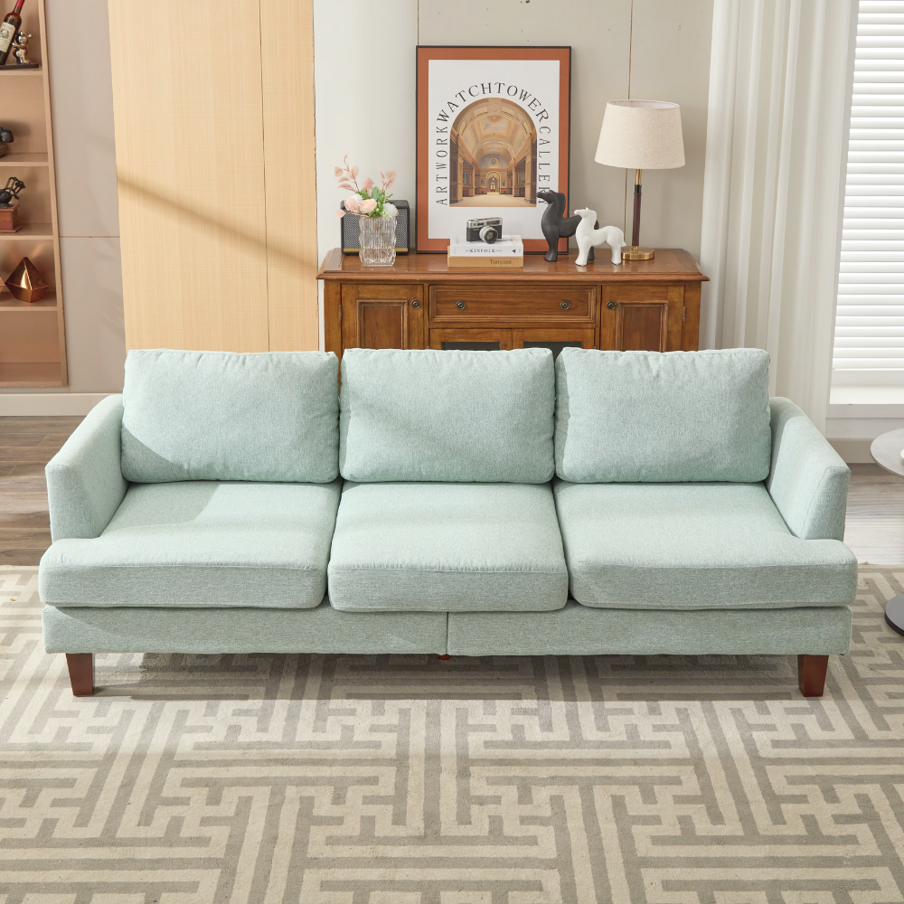 Classic 3-Seater Fabric Sofa with USB & Type-C Charging Ports-9
