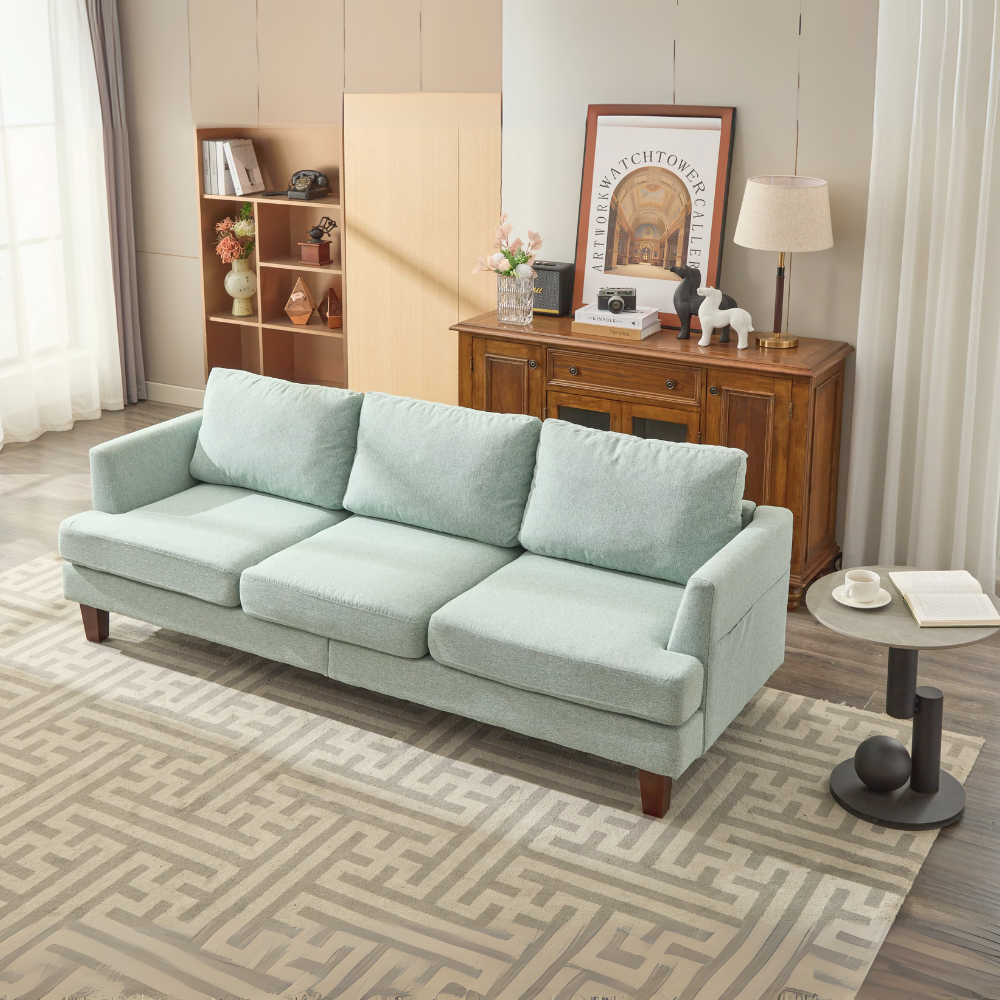 Classic 3-Seater Fabric Sofa with USB & Type-C Charging Ports-8