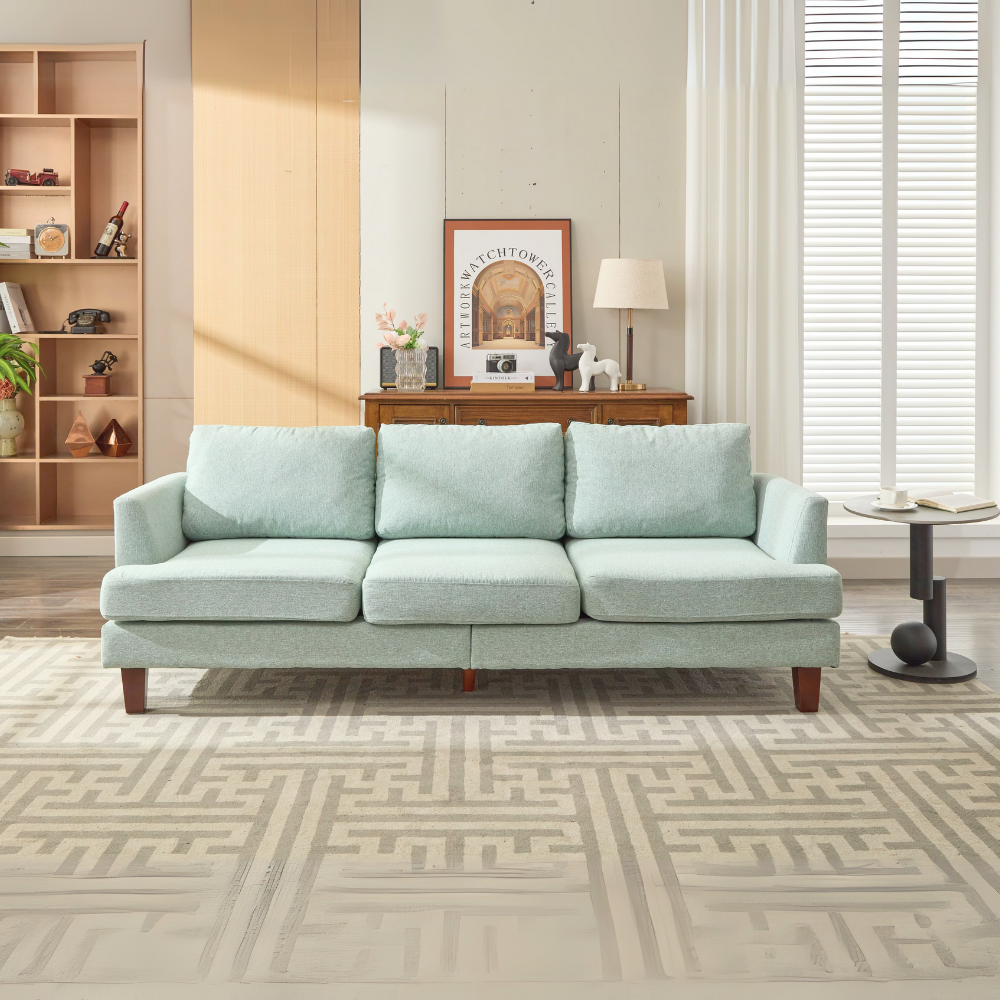 Classic 3-Seater Fabric Sofa with USB & Type-C Charging Ports-7