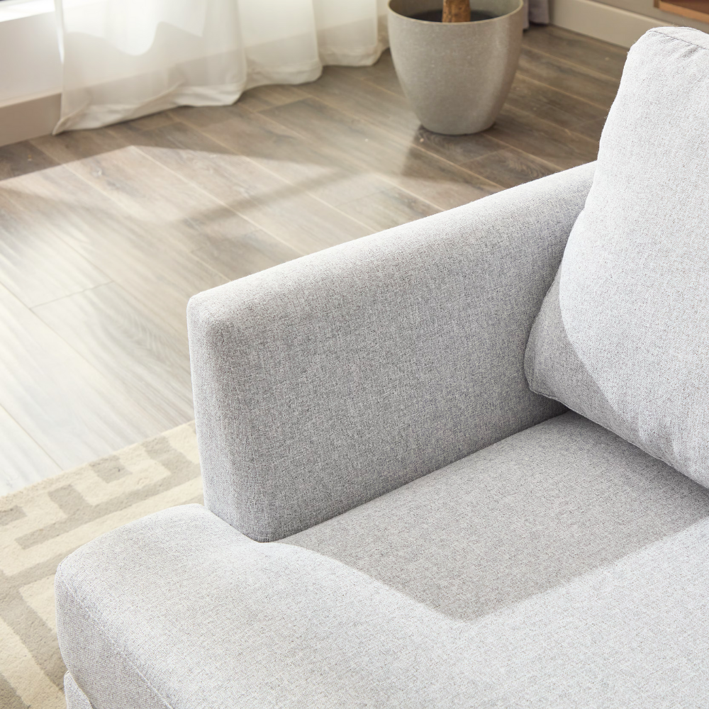 Classic 3-Seater Fabric Sofa with USB & Type-C Charging Ports-4