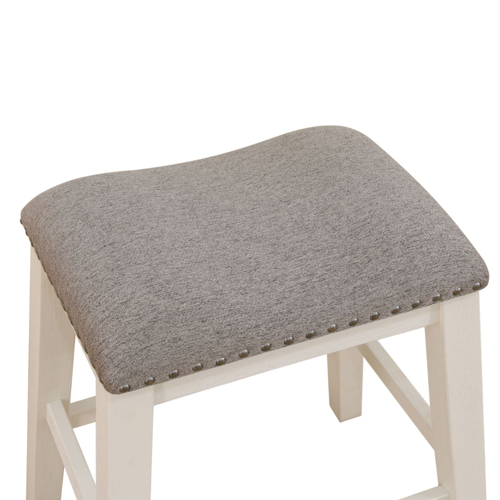 White Oak with Black MDF Top and Grey Linen Living Room Table set 5 PIECES