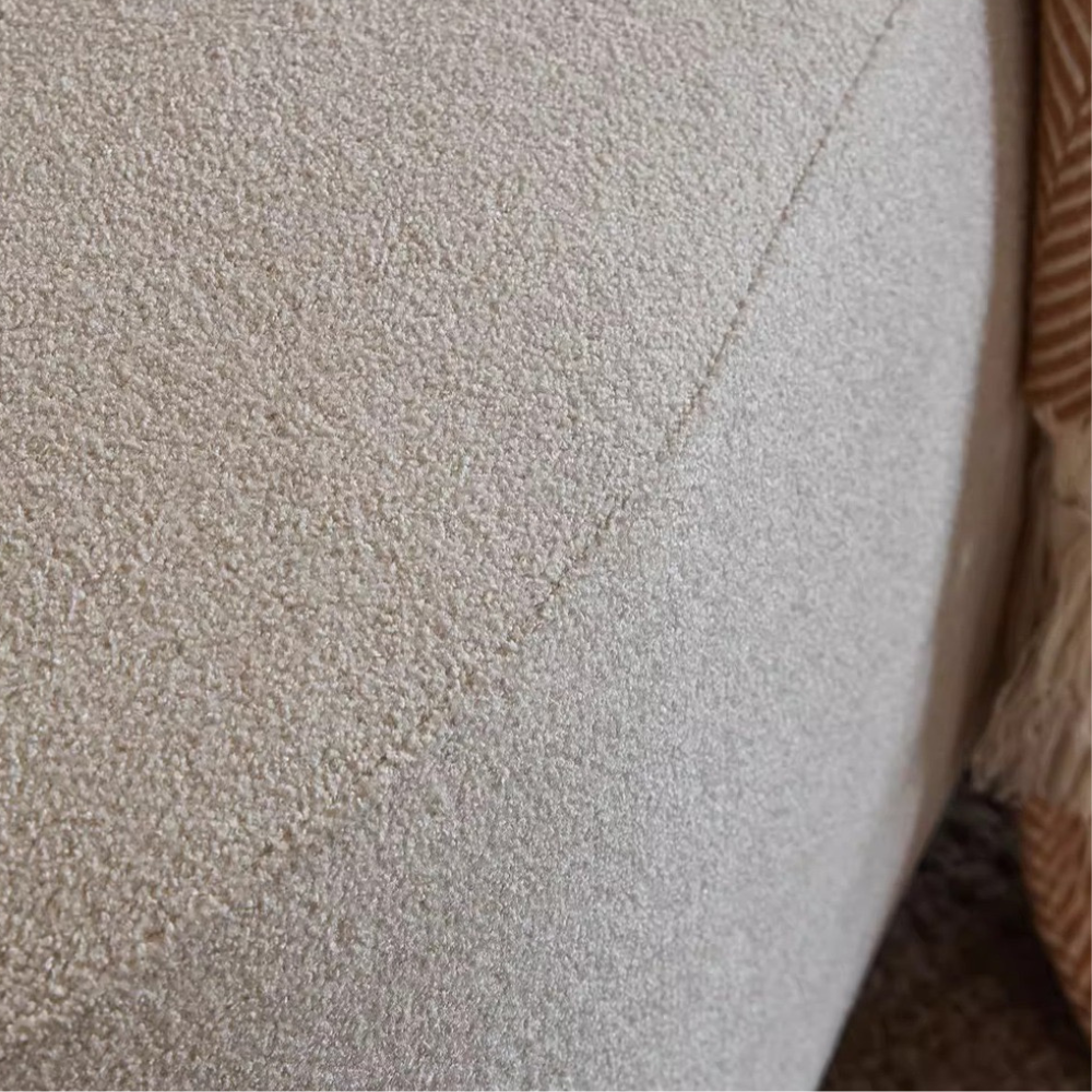Wave-shaped teddy velvet sofa in white/brown/green—plush curvy design, vacuum-packed single or multi-seat options, ideal for living rooms, studios and guest areas.