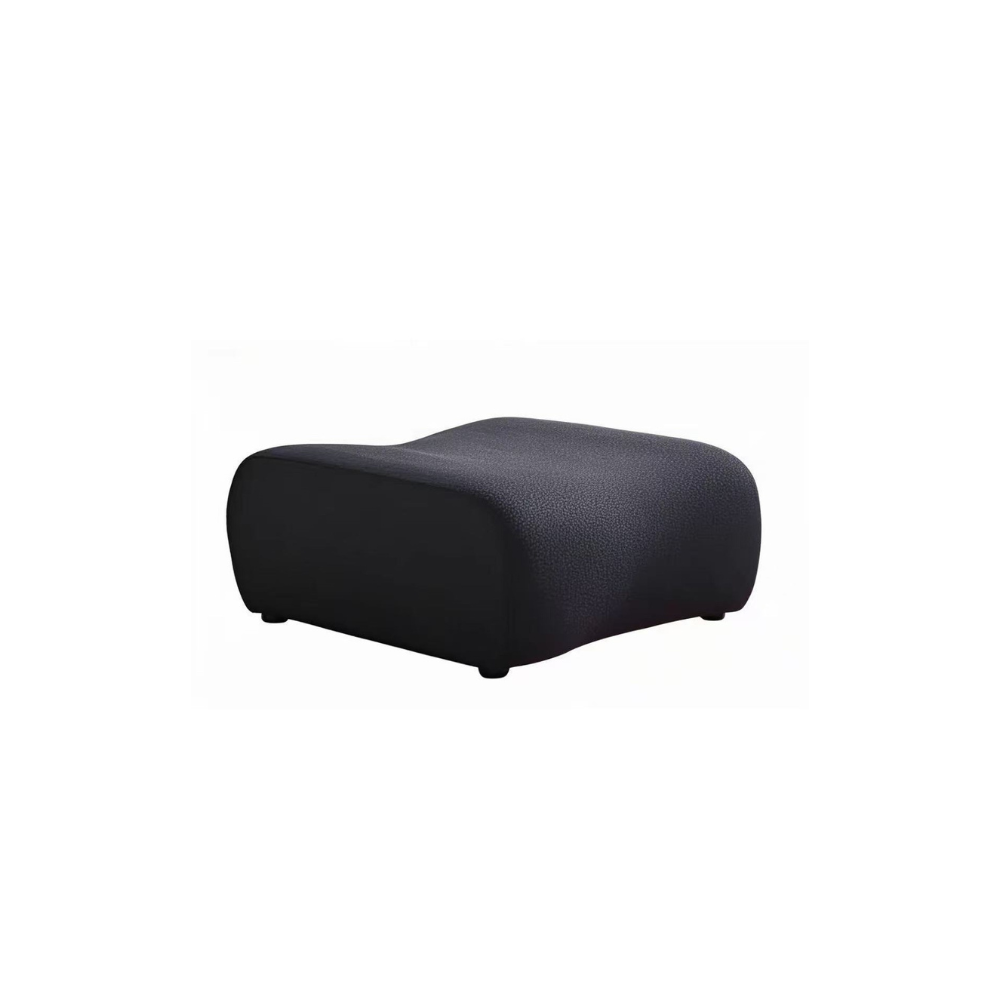 Black modular lamb wool sofa—vacuum‑packed single‑block or sectional layout in plush lamb wool. Ideal for modern living rooms, studios, and guest spaces.