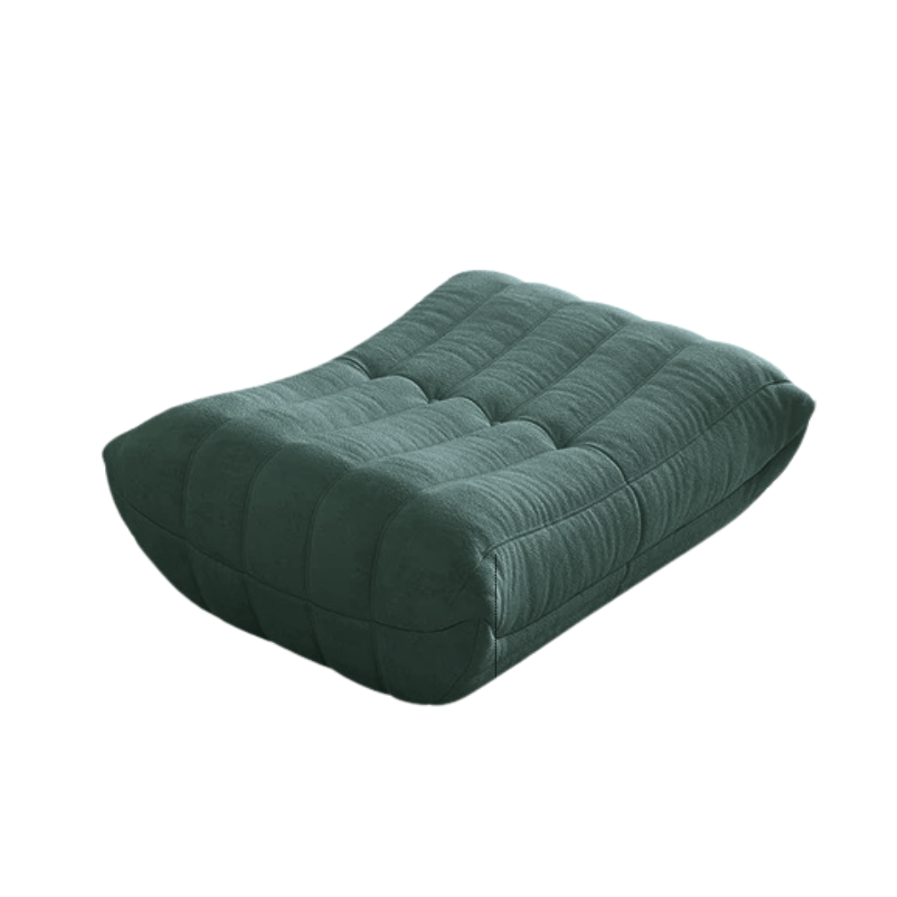Lamb wool compressed lazy sofa chair in green or yellow, multiple sizes, deep seating sofa bed, space-saving lounge chair, free customization and shipping.