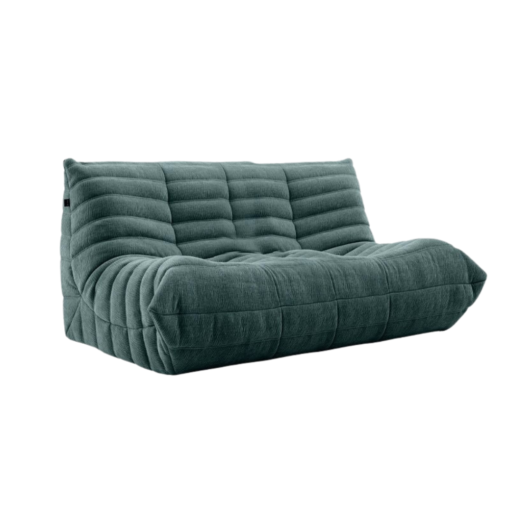 Lamb wool compressed lazy sofa chair in green or yellow, multiple sizes, deep seating sofa bed, space-saving lounge chair, free customization and shipping.