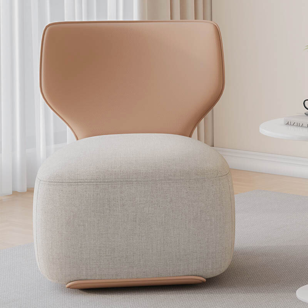 Customizable Homiyu lounge chair with optional swivel base, available in two sizes and multiple upholstery colors for compact comfort.