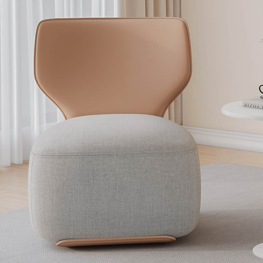 Customizable Homiyu lounge chair with optional swivel base, available in two sizes and multiple upholstery colors for compact comfort.