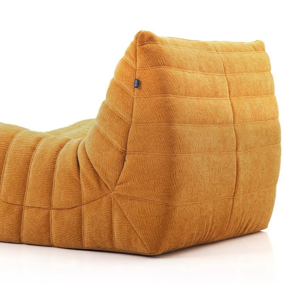 Lamb wool compressed lazy sofa chair in green or yellow, multiple sizes, deep seating sofa bed, space-saving lounge chair, free customization and shipping.