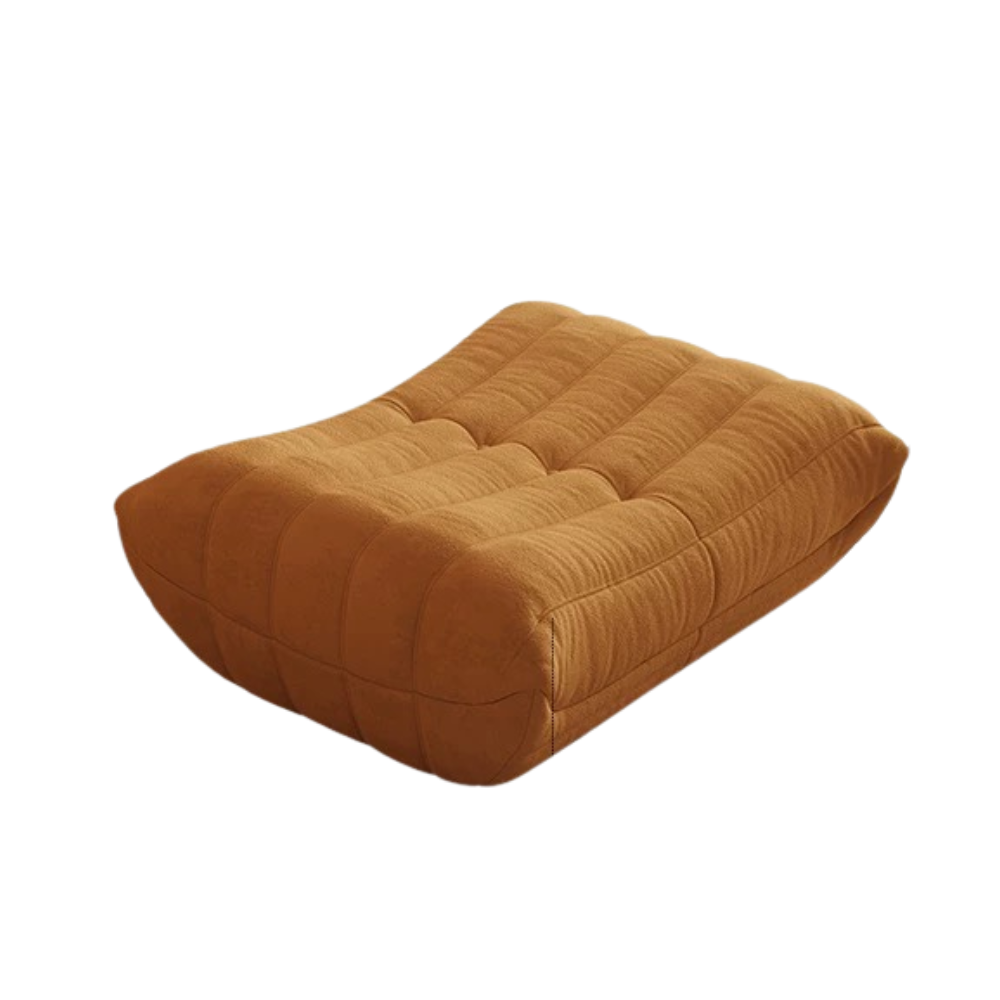 Lamb wool compressed lazy sofa chair in green or yellow, multiple sizes, deep seating sofa bed, space-saving lounge chair, free customization and shipping.