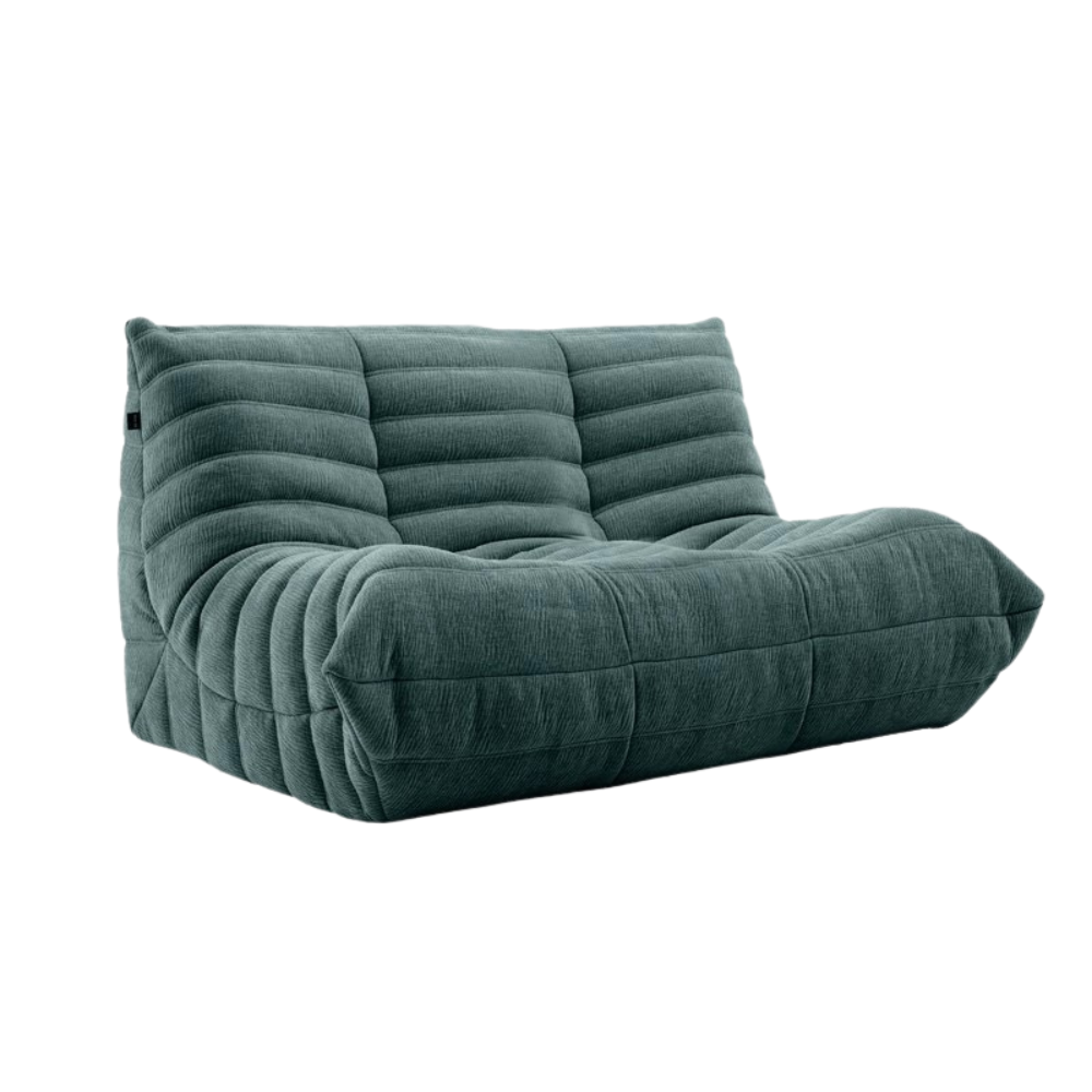 Lamb wool compressed lazy sofa chair in green or yellow, multiple sizes, deep seating sofa bed, space-saving lounge chair, free customization and shipping.